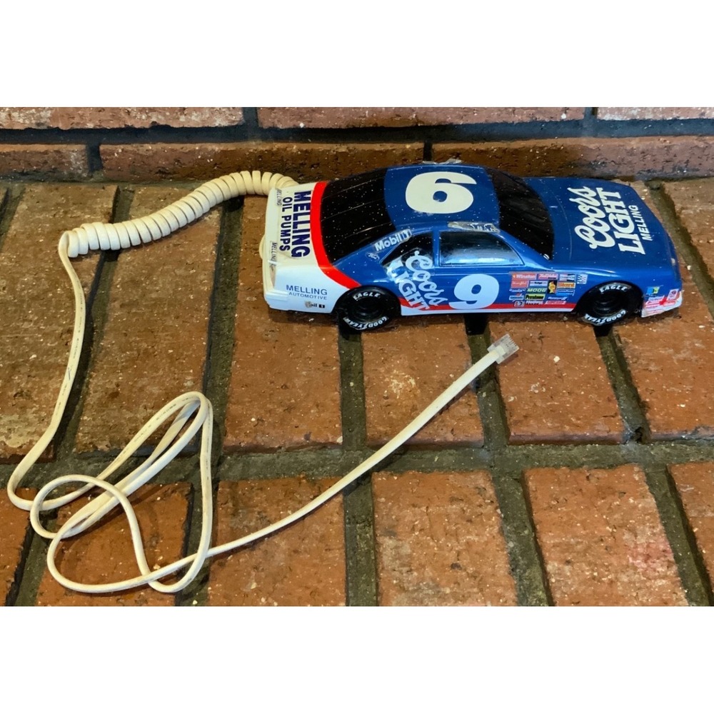 Vintage NASCAR Melling #9 Coors Light Corded Race Car Telephone‎
